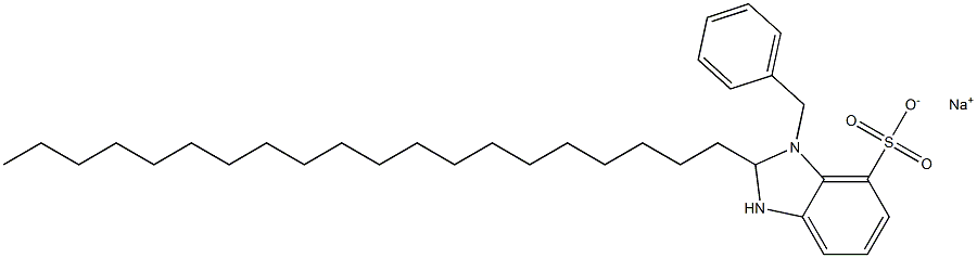 1-Benzyl-2,3-dihydro-2-icosyl-1H-benzimidazole-7-sulfonic acid sodium salt Structure