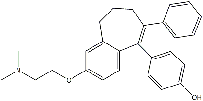 4-[3-[2-(Dimethylamino)ethoxy]-6,7-dihydro-8-phenyl-5H-benzocycloheptene-9-yl]phenol Structure