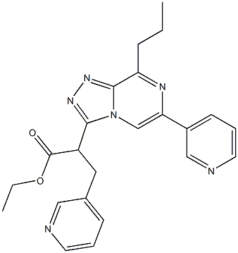 2-[8-Propyl-6-(3-pyridinyl)-1,2,4-triazolo[4,3-a]pyrazin-3-yl]-3-(3-pyridinyl)propionic acid ethyl ester Structure