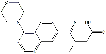 4,5-Dihydro-5-methyl-6-(4-morpholinoquinazolin-7-yl)pyridazin-3(2H)-one Structure