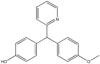 4-[(4-Methoxyphenyl)-2-pyridinylmethyl]phenol 구조식 이미지