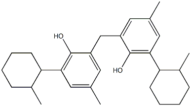 2,2'-Methylenebis[6-(2-methylcyclohexyl)-4-methylphenol] 구조식 이미지