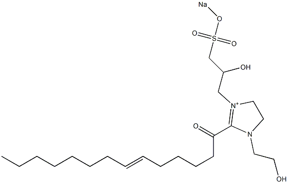 1-(2-Hydroxyethyl)-3-[2-hydroxy-3-(sodiooxysulfonyl)propyl]-2-(6-tetradecenoyl)-2-imidazoline-3-ium Structure