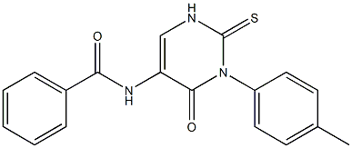 3-(4-Methylphenyl)-5-benzoylamino-2-thiouracil 구조식 이미지