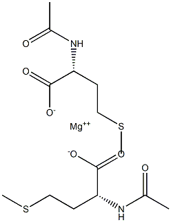 Bis[(R)-2-(acetylamino)-4-(methylthio)butanoic acid]magnesium salt Structure