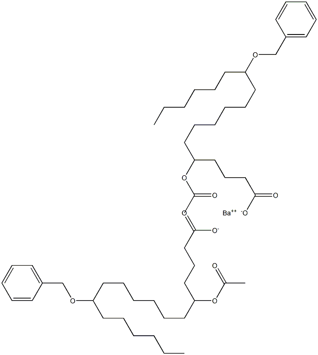Bis(12-benzyloxy-5-acetyloxystearic acid)barium salt Structure