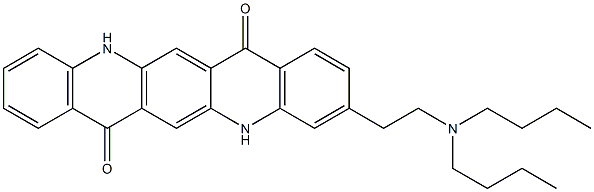 3-[2-(Dibutylamino)ethyl]-5,12-dihydroquino[2,3-b]acridine-7,14-dione 구조식 이미지