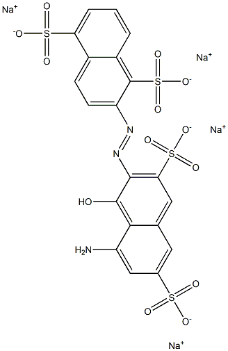 8'-Amino-1'-hydroxy-[2,2'-azobisnaphthalene]-1,3',5,6'-tetrasulfonic acid tetrasodium salt Structure