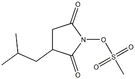 Methanesulfonic acid 2,5-dioxo-3-isobutyl-1-pyrrolidinyl ester Structure