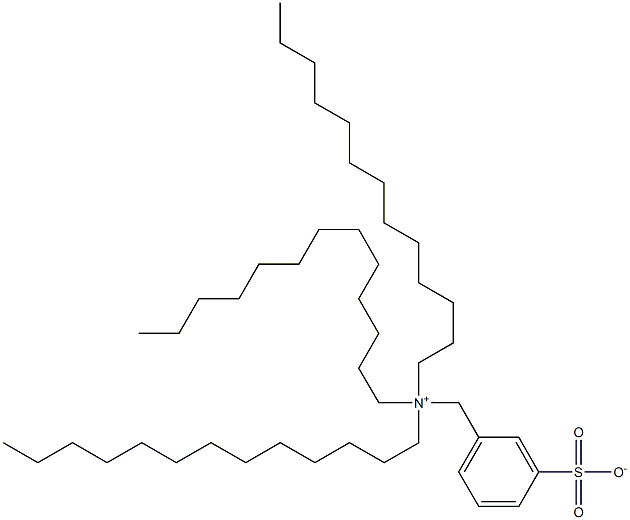 N,N,N-Tristridecyl-3-sulfonatobenzenemethanaminium Structure