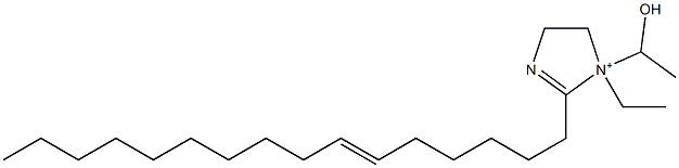 1-Ethyl-2-(6-hexadecenyl)-1-(1-hydroxyethyl)-2-imidazoline-1-ium Structure