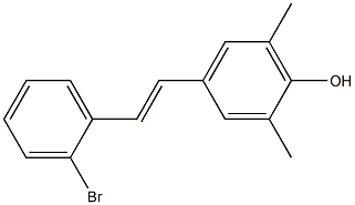 4-[(E)-2-(2-Bromophenyl)ethenyl]-2,6-dimethylphenol 구조식 이미지