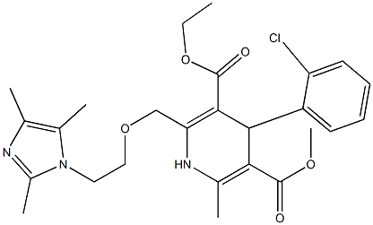 4-(2-Chlorophenyl)-1,4-dihydro-2-[2-(2,4,5-trimethyl-1H-imidazol-1-yl)ethoxymethyl]-6-methylpyridine-3,5-dicarboxylic acid 3-ethyl 5-methyl ester Structure