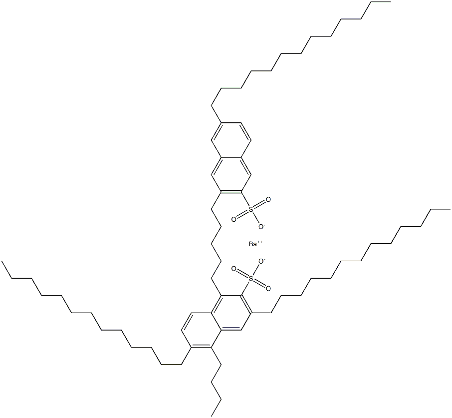 Bis(3,6-ditridecyl-2-naphthalenesulfonic acid)barium salt Structure