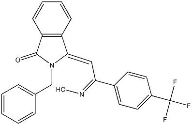 (1Z)-1-[(2E)-2-Hydroxyimino-2-(4-trifluoromethylphenyl)ethylidene]-2-benzyl-1H-isoindol-3(2H)-one 구조식 이미지