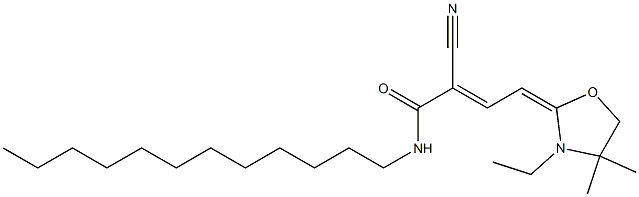 2-Cyano-N-dodecyl-4-(3-ethyl-4,4-dimethyloxazolidin-2-ylidene)-2-butenamide Structure