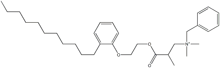 N,N-Dimethyl-N-benzyl-N-[2-[[2-(2-undecylphenyloxy)ethyl]oxycarbonyl]propyl]aminium Structure