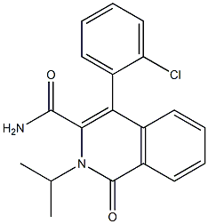 1-Oxo-2-isopropyl-4-(2-chlorophenyl)-1,2-dihydroisoquinoline-3-carboxamide 구조식 이미지