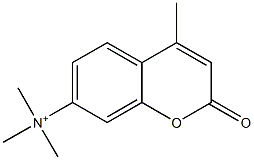 2-Oxo-4,N,N,N-tetramethyl-2H-1-benzopyran-7-aminium 구조식 이미지