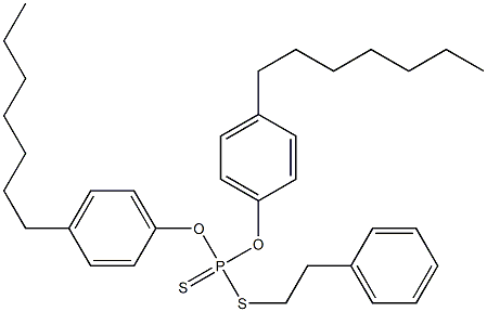 Dithiophosphoric acid O,O-bis(4-heptylphenyl)S-(2-phenylethyl) ester Structure