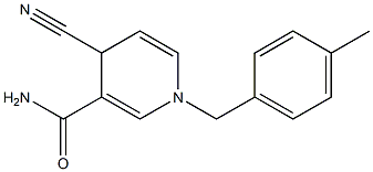 1-(4-Methylbenzyl)-4-cyano-1,4-dihydro-3-pyridinecarboxamide 구조식 이미지