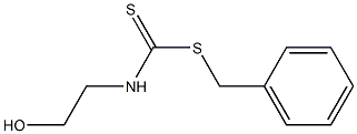 N-(2-Hydroxyethyl)dithiocarbamic acid benzyl ester Structure