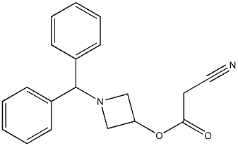 Cyanoacetic acid 1-(diphenylmethyl)azetidin-3-yl ester Structure