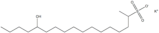 13-Hydroxyheptadecane-2-sulfonic acid potassium salt Structure