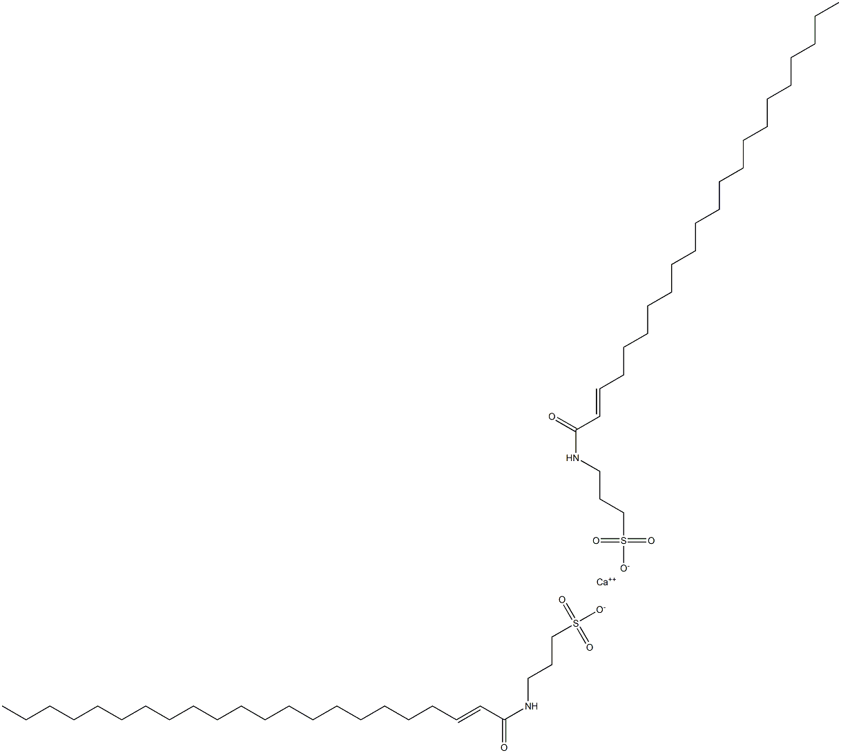 Bis[3-[(1-oxo-2-docosen-1-yl)amino]-1-propanesulfonic acid]calcium salt Structure