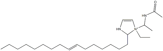 1-[1-(Acetylamino)ethyl]-1-ethyl-2-(7-hexadecenyl)-4-imidazoline-1-ium 구조식 이미지