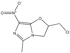 5-Methyl-2,3-dihydro-2-(chloromethyl)-7-nitroimidazo[5,1-b]oxazole 구조식 이미지