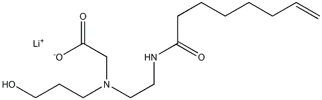 N-(3-Hydroxypropyl)-N-[2-(7-octenoylamino)ethyl]aminoacetic acid lithium salt Structure