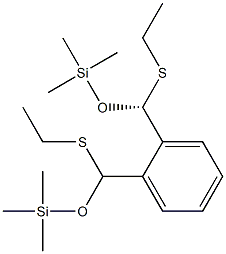1,2-Bis[(R)-(trimethylsilyloxy)(ethylthio)methyl]benzene 구조식 이미지
