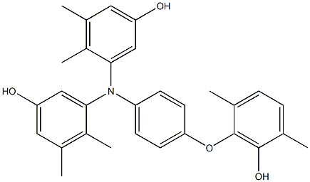 N,N-Bis(5-hydroxy-2,3-dimethylphenyl)-4-(6-hydroxy-2,5-dimethylphenoxy)benzenamine Structure