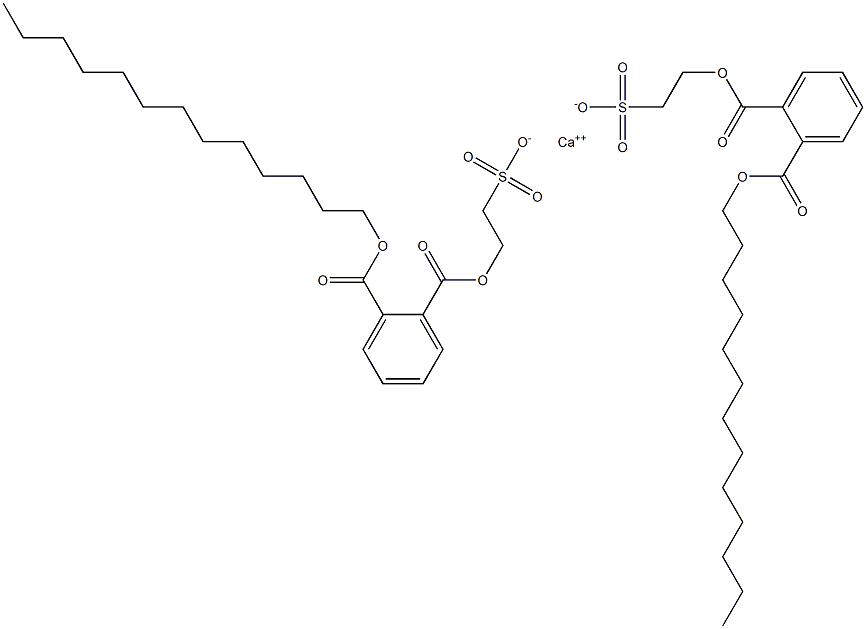 Bis[2-[(2-tridecyloxycarbonylphenyl)carbonyloxy]ethanesulfonic acid]calcium salt Structure