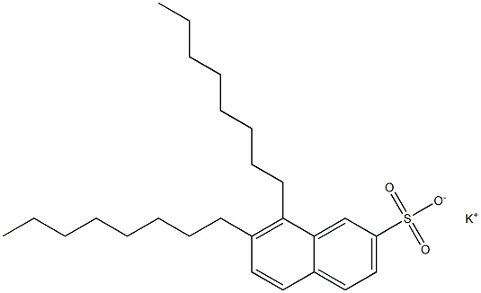 7,8-Dioctyl-2-naphthalenesulfonic acid potassium salt Structure