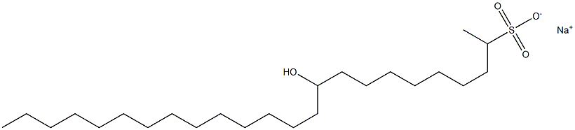10-Hydroxytetracosane-2-sulfonic acid sodium salt Structure