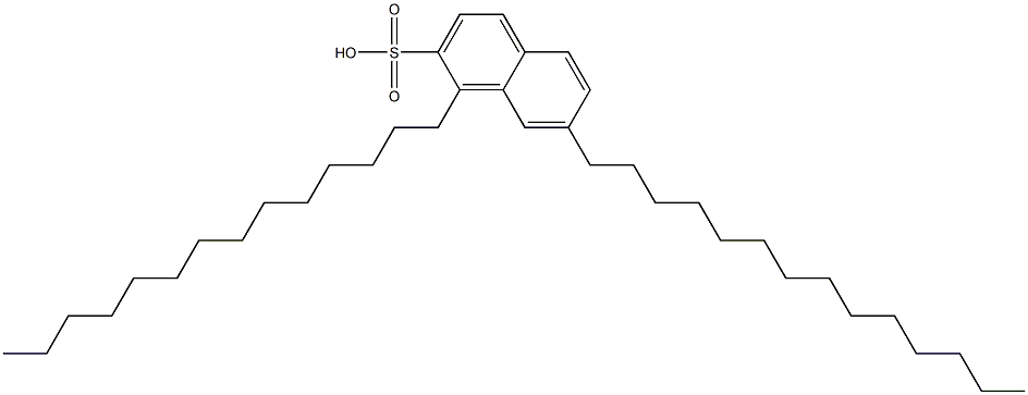 1,7-Ditetradecyl-2-naphthalenesulfonic acid Structure
