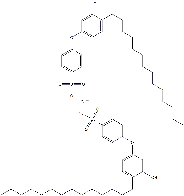 Bis(3'-hydroxy-4'-tetradecyl[oxybisbenzene]-4-sulfonic acid)calcium salt 구조식 이미지