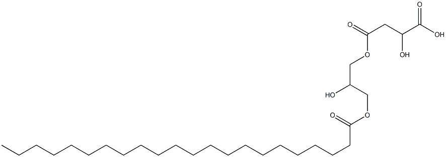 2-Hydroxybutanedioic acid hydrogen 4-[2-hydroxy-3-(docosanoyloxy)propyl] ester 구조식 이미지