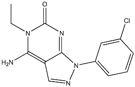 4-Amino-1-(3-chlorophenyl)-5-ethyl-1H-pyrazolo[3,4-d]pyrimidin-6(5H)-one 구조식 이미지