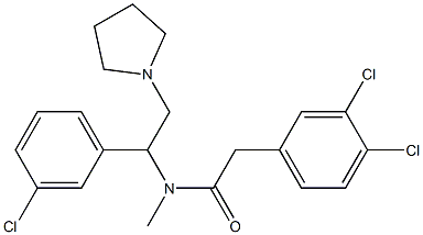 3,4-Dichloro-N-methyl-N-[1-(3-chlorophenyl)-2-(1-pyrrolidinyl)ethyl]benzeneacetamide 구조식 이미지