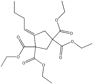 4-Butylidene-cyclopentane-1,1,3,3-tetracarboxylic acid tetraethyl ester Structure