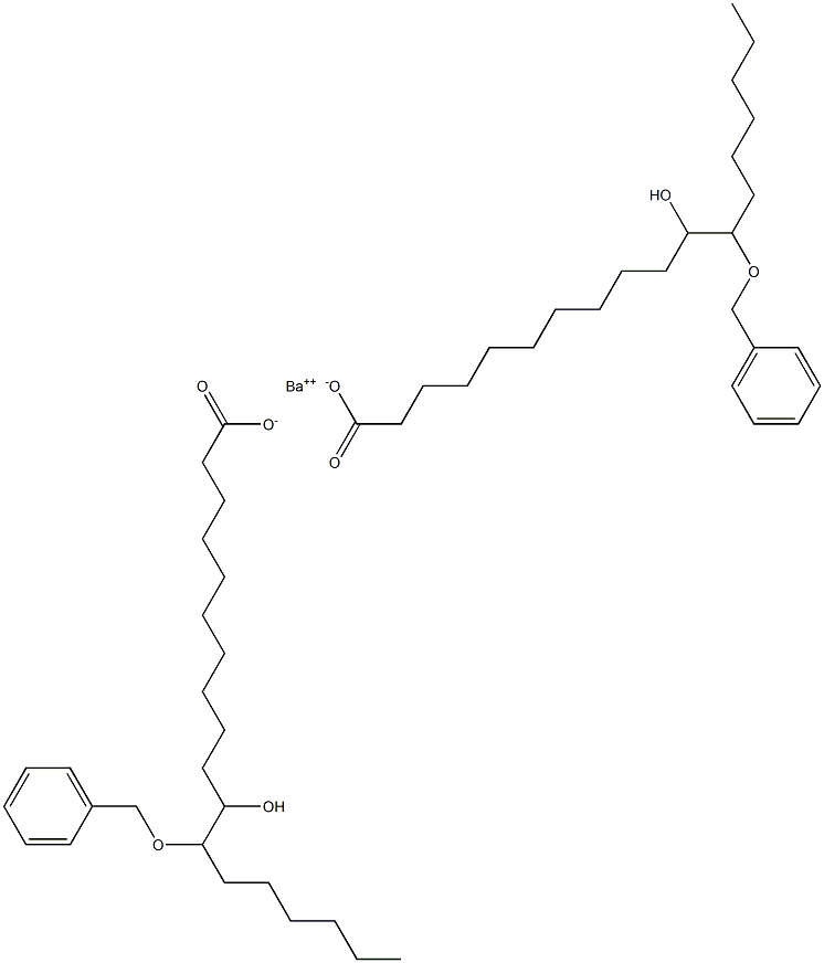 Bis(12-benzyloxy-11-hydroxystearic acid)barium salt 구조식 이미지