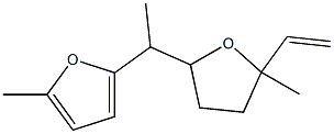 Tetrahydro-2-methyl-5-[1-(5-methyl-2-furyl)ethyl]-2-vinylfuran Structure