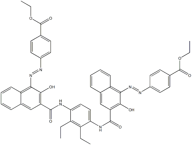 1,4-Bis[1-[[4-(ethoxycarbonyl)phenyl]azo]-2-hydroxy-3-naphthoylamino]-2,3-diethylbenzene Structure