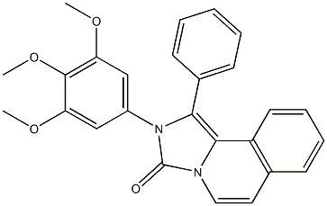 1-Phenyl-2-(3,4,5-trimethoxyphenyl)imidazo[5,1-a]isoquinolin-3(2H)-one 구조식 이미지