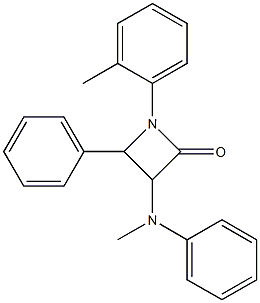 1-(2-Methylphenyl)-3-(methylphenylamino)-4-phenylazetidin-2-one 구조식 이미지