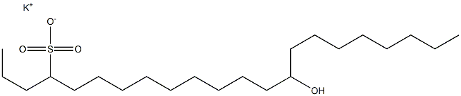 14-Hydroxydocosane-4-sulfonic acid potassium salt 구조식 이미지