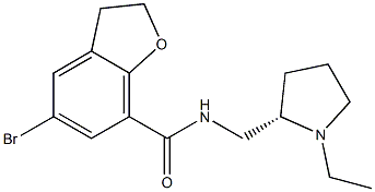 5-Bromo-2,3-dihydro-N-[[(2S)-1-ethyl-2-pyrrolidinyl]methyl]benzofuran-7-carboxamide 구조식 이미지